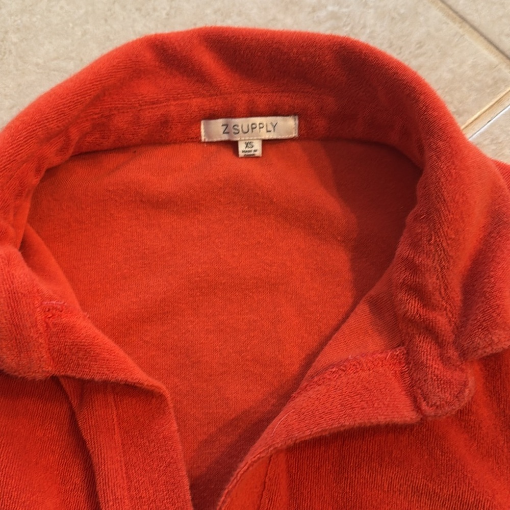 Z Supply orange crop terry pullover XS - Picture 2 of 4